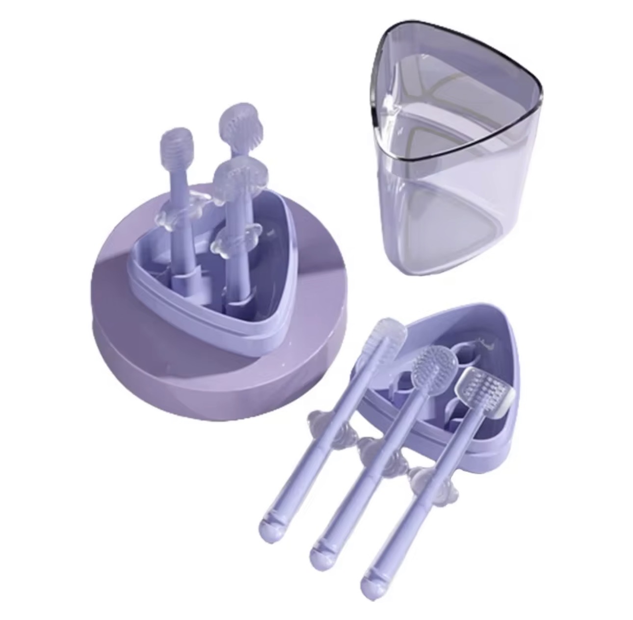 3 Piece Baby Teeth Silicone Brush